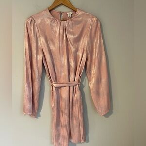 River Island Pink Shimmer Mini Dress